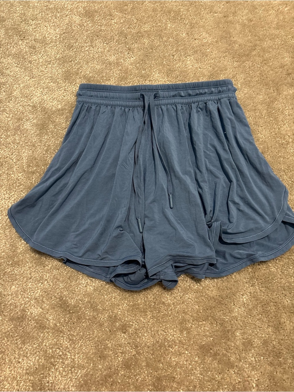 Lululemon Women's Casual Drawstring Lounge Shorts - Slate Blue